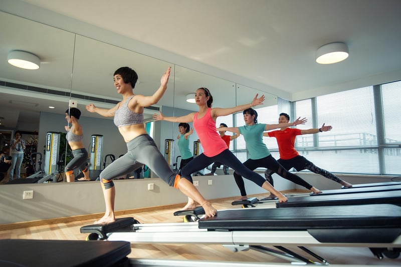 Pilates exercise woman